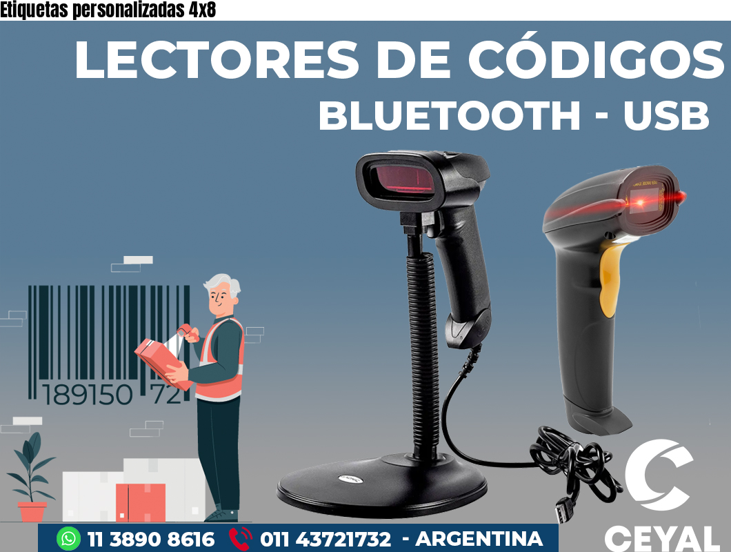 Etiquetas personalizadas 4x8