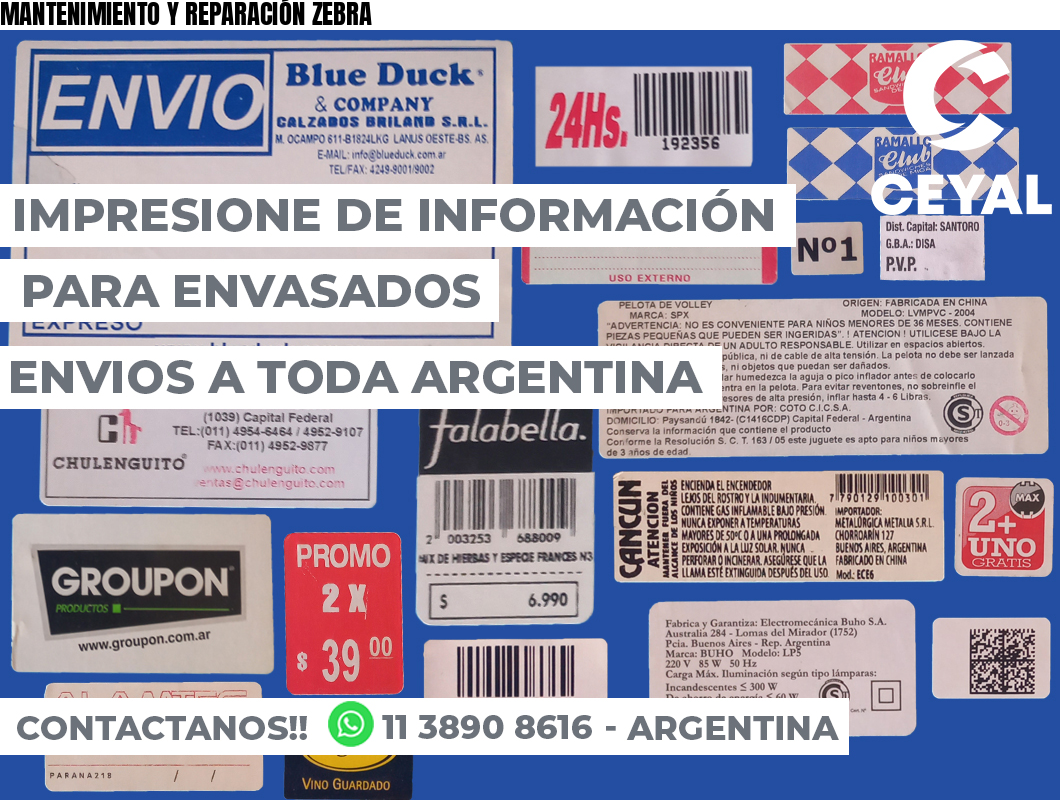 MANTENIMIENTO Y REPARACIÓN ZEBRA