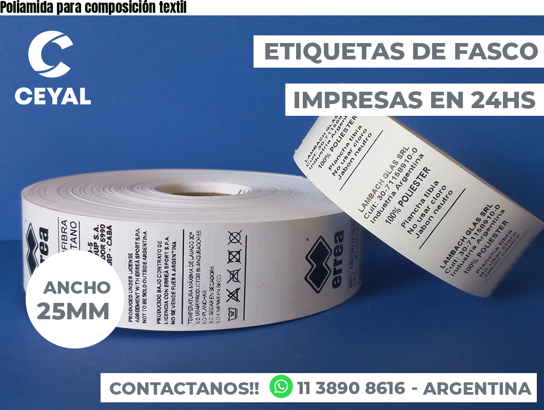 Poliamida para composición textil