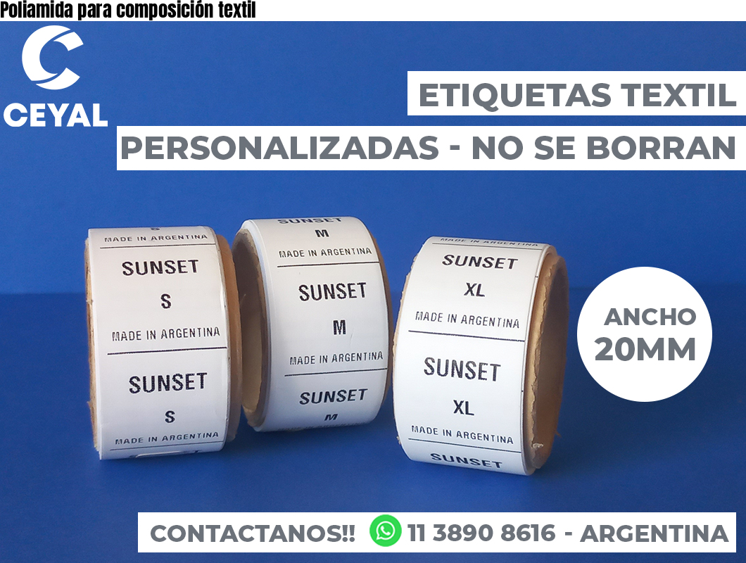 Poliamida para composición textil