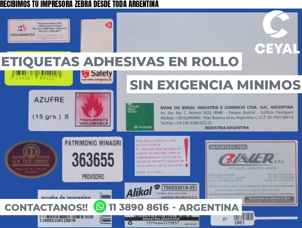 RECIBIMOS TU IMPRESORA ZEBRA DESDE TODA ARGENTINA