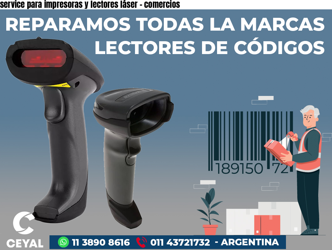 service para impresoras y lectores láser - comercios