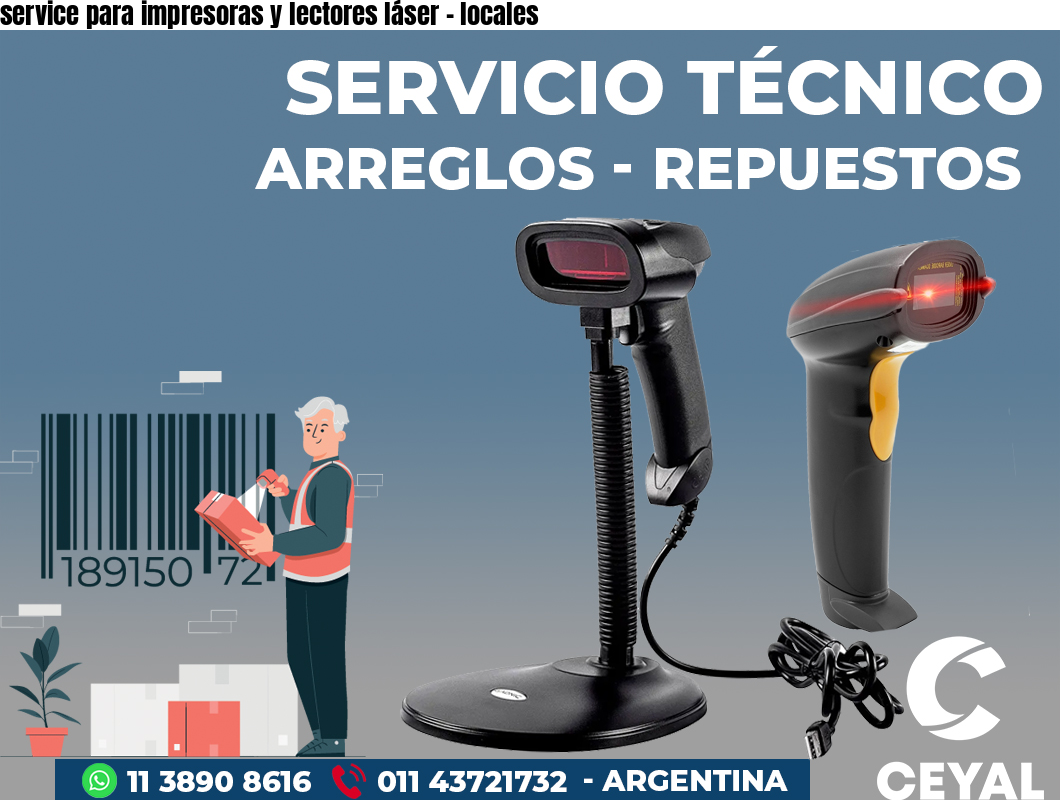 service para impresoras y lectores láser - locales