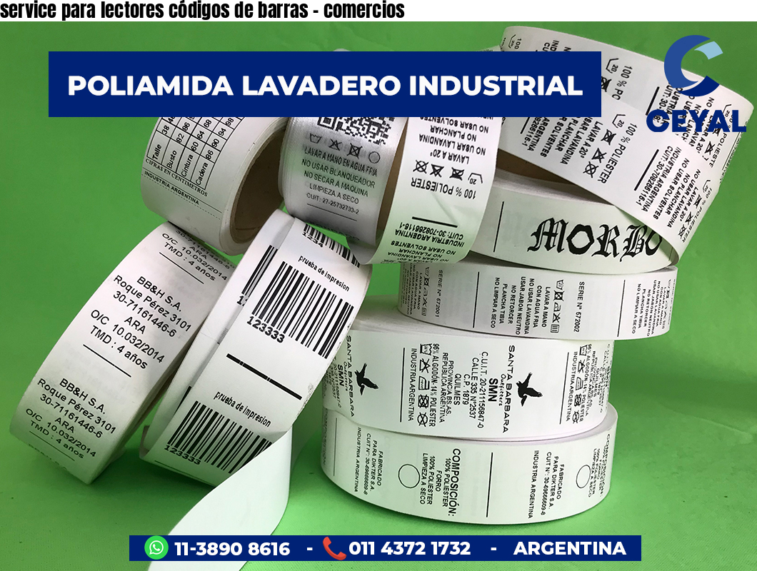 service para lectores códigos de barras - comercios