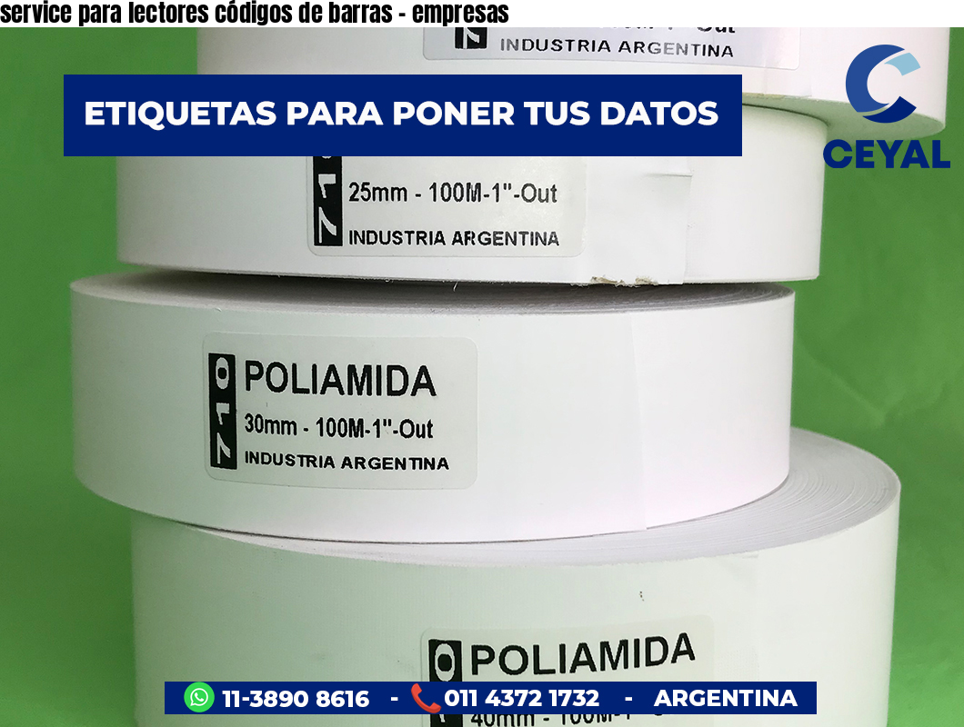 service para lectores códigos de barras - empresas