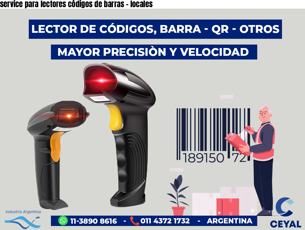 service para lectores códigos de barras - locales