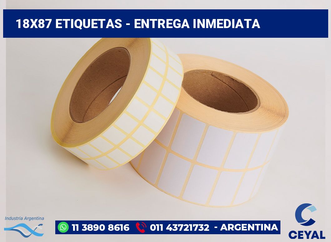 18x87 Etiquetas