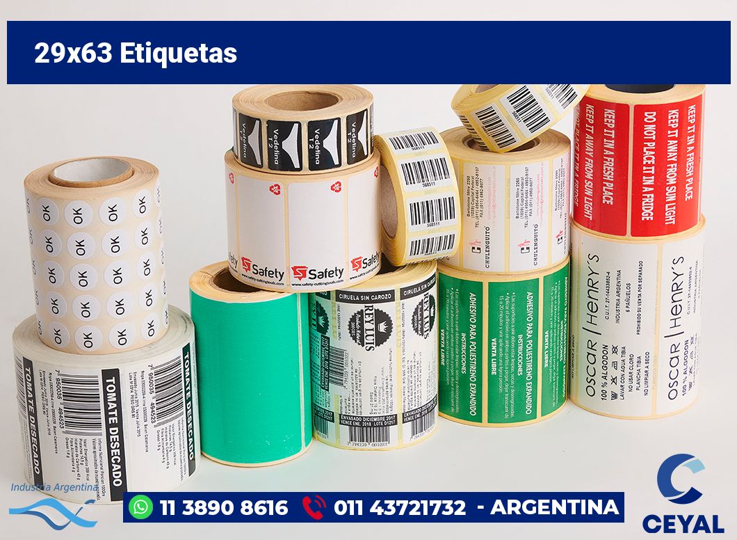 29x63 Etiquetas