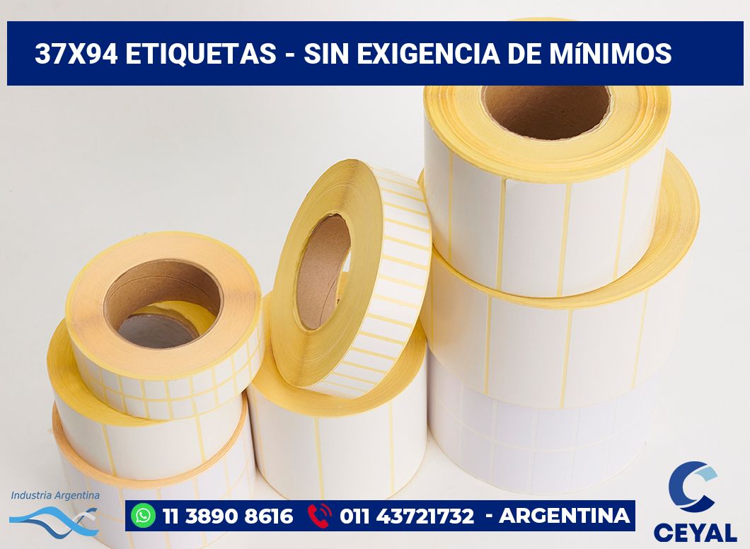 37×94 Etiquetas