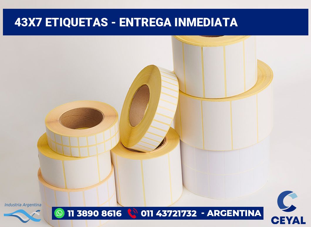 43×7 Etiquetas