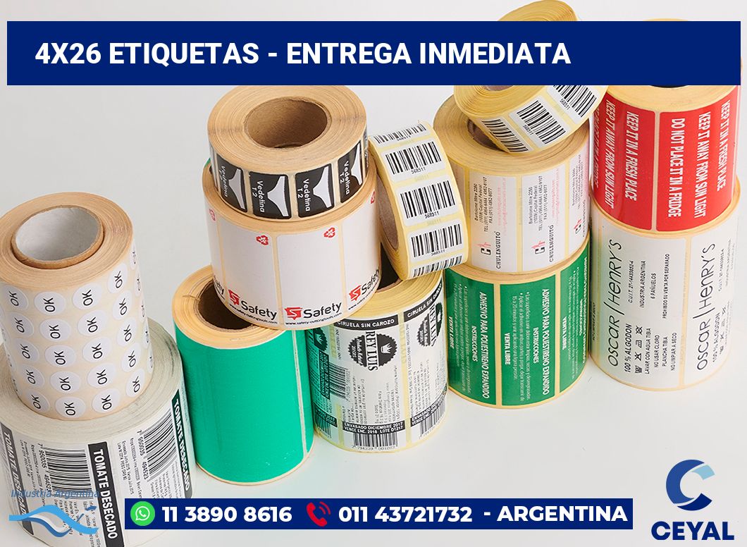 4x26 Etiquetas