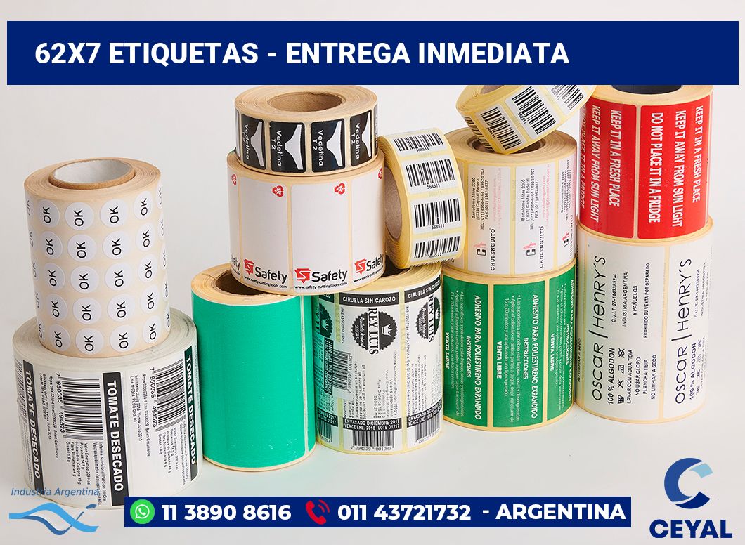 62x7 Etiquetas