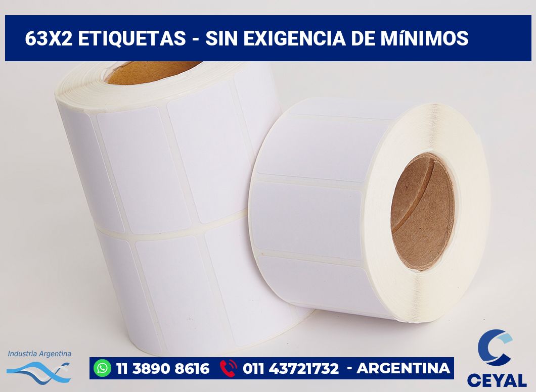 63×2 Etiquetas