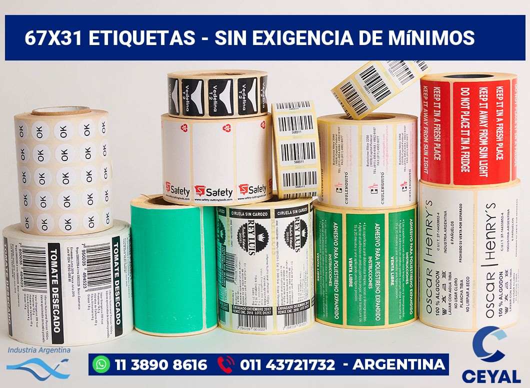 67x31 Etiquetas