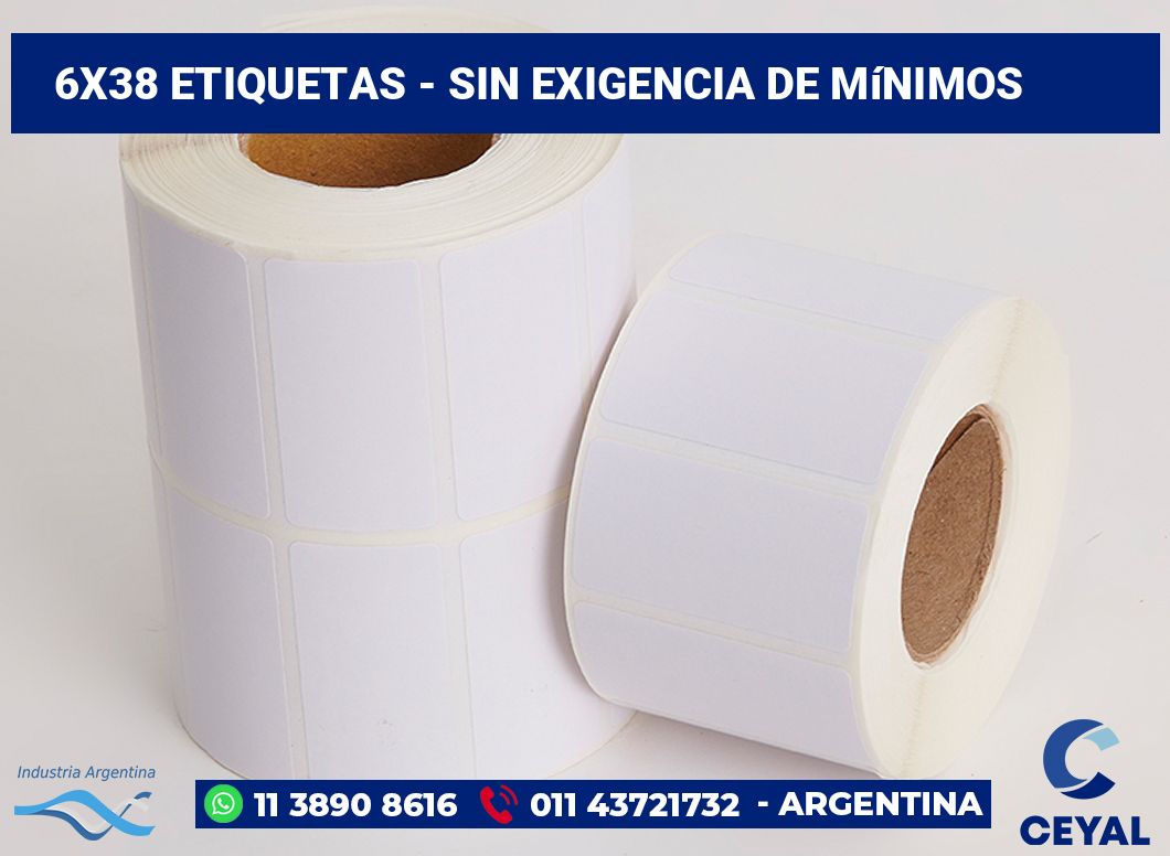 6×38 Etiquetas