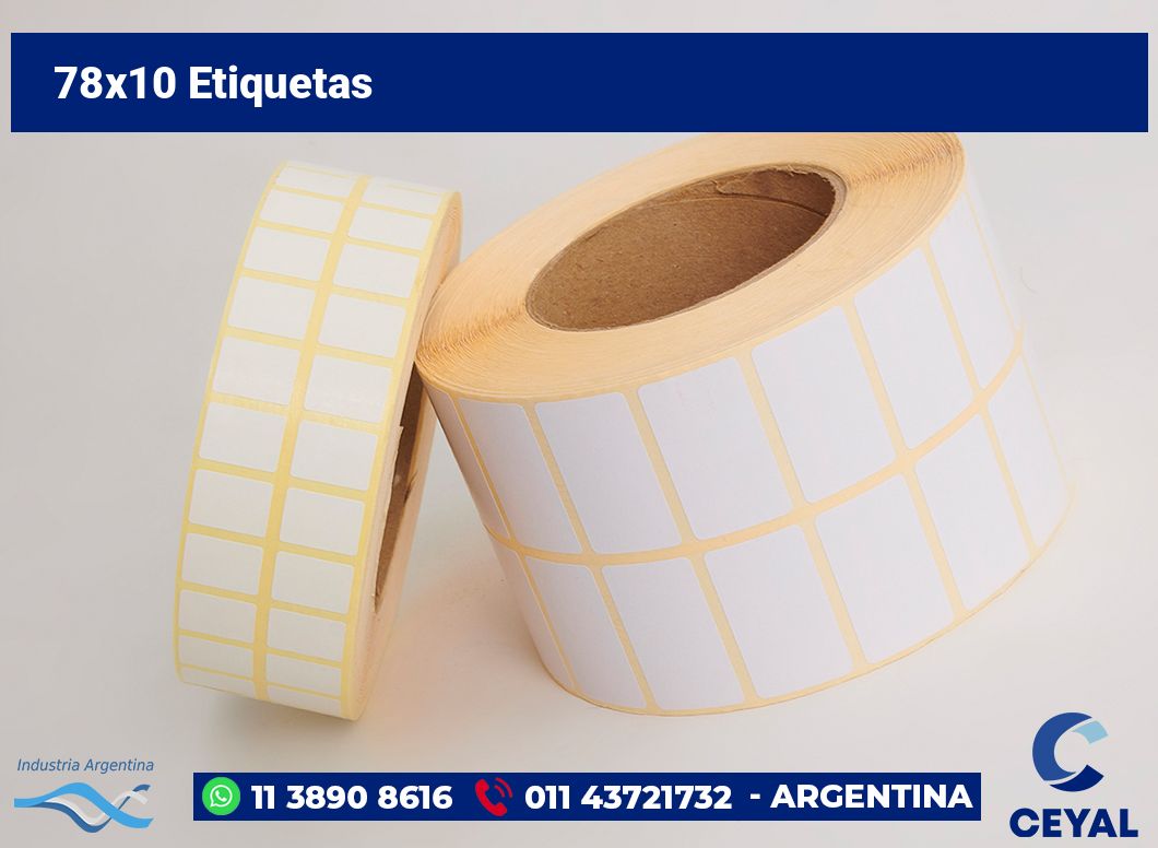 78×10 Etiquetas