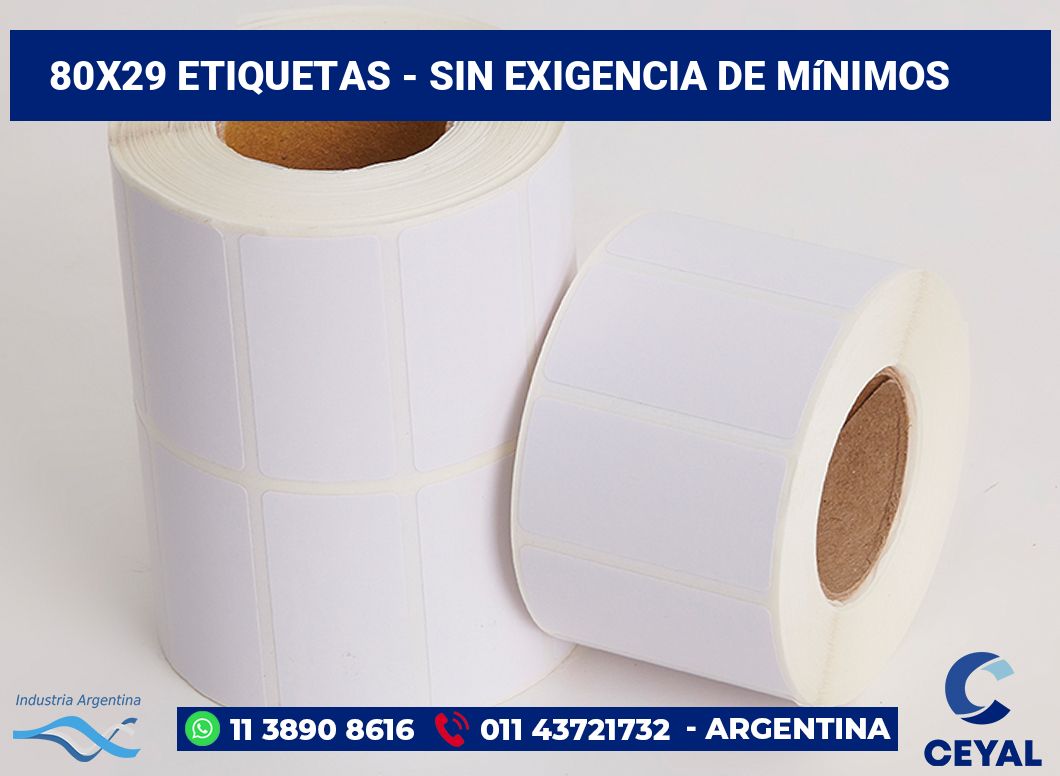 80×29 Etiquetas
