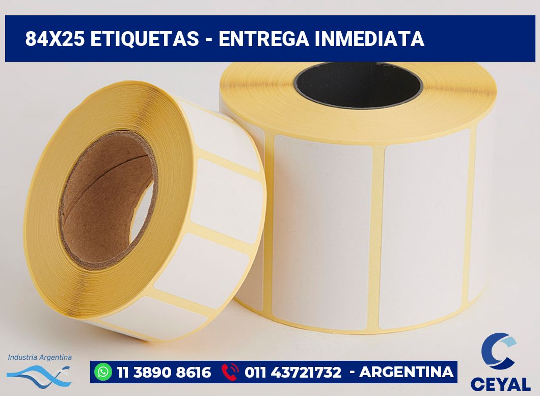 84x25 Etiquetas