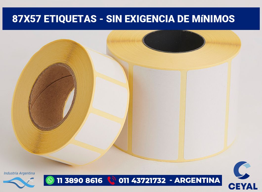 87×57 Etiquetas