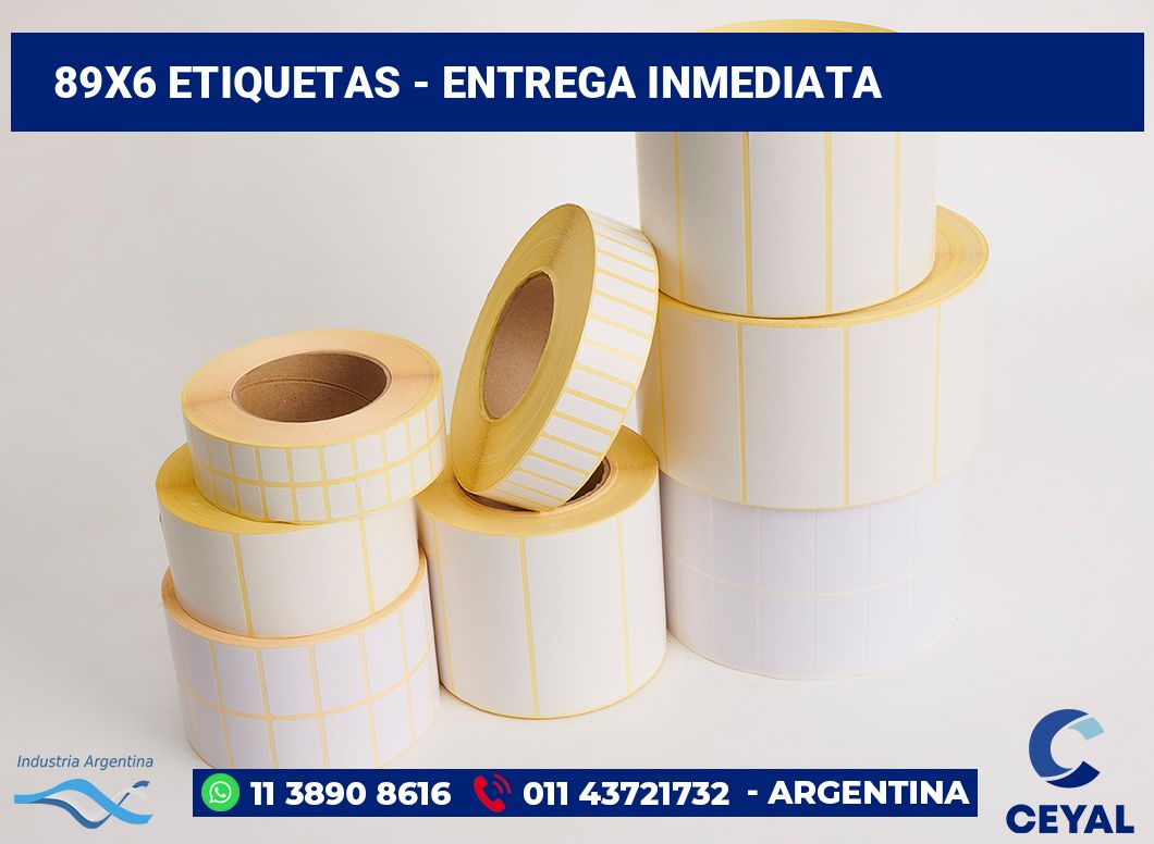 89x6 Etiquetas