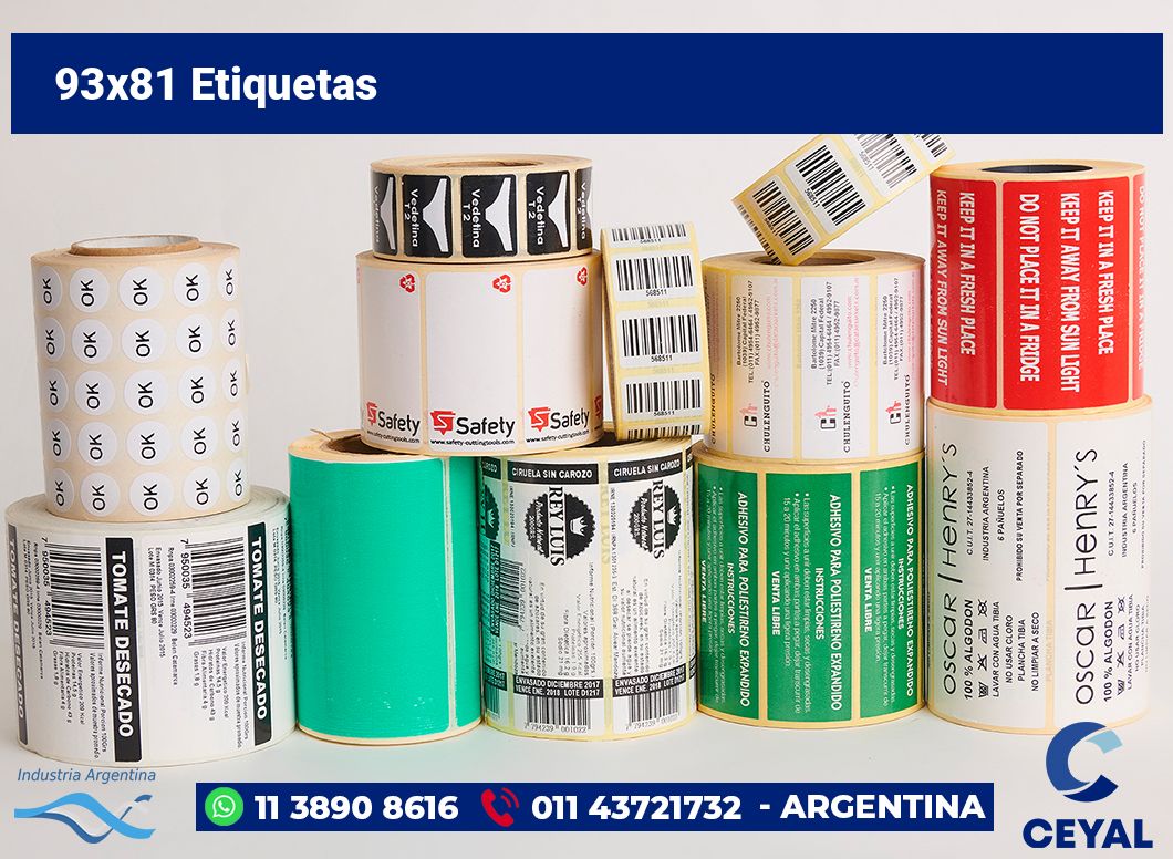 93x81 Etiquetas