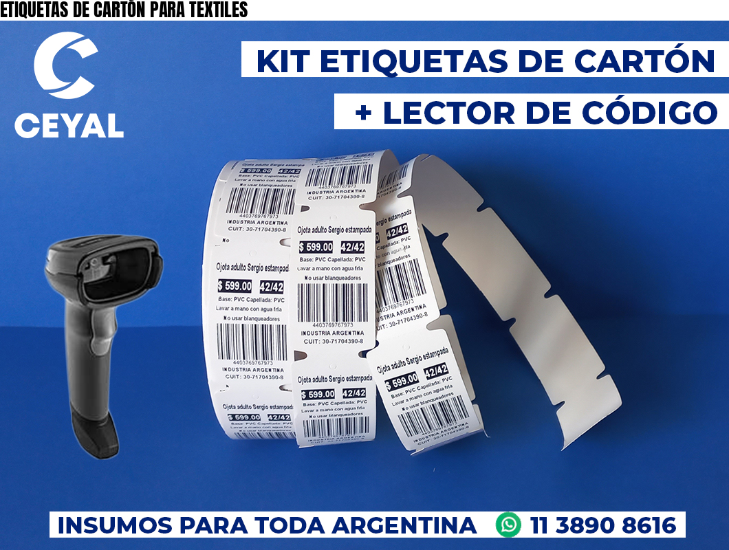 ETIQUETAS DE CARTÓN PARA TEXTILES