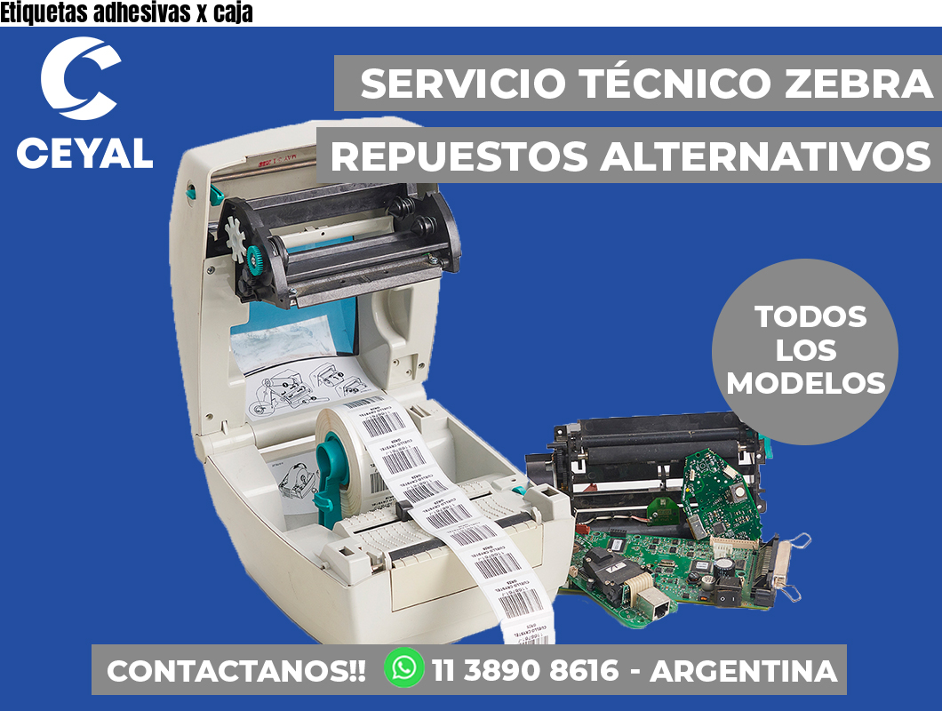 Etiquetas adhesivas x caja