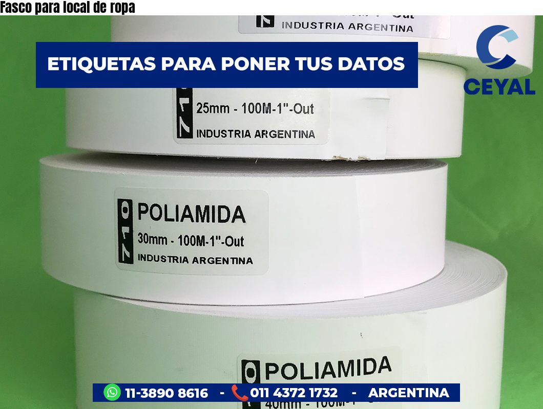 Fasco para local de ropa