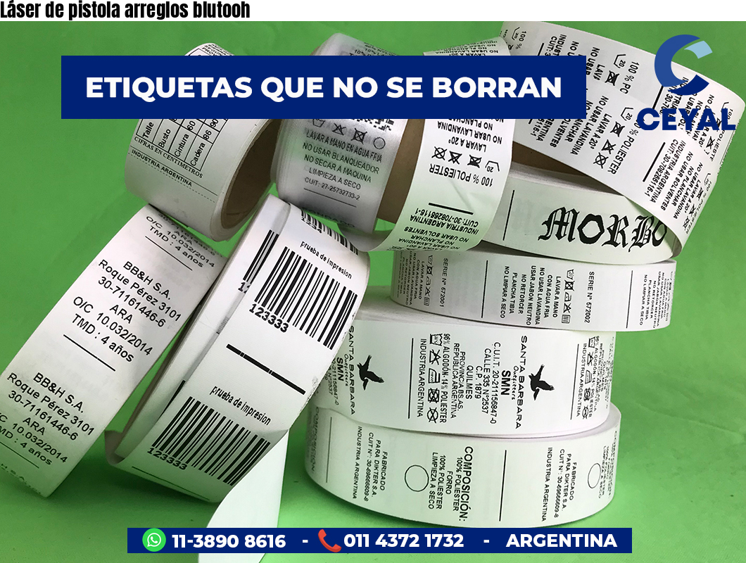 Láser de pistola arreglos blutooh