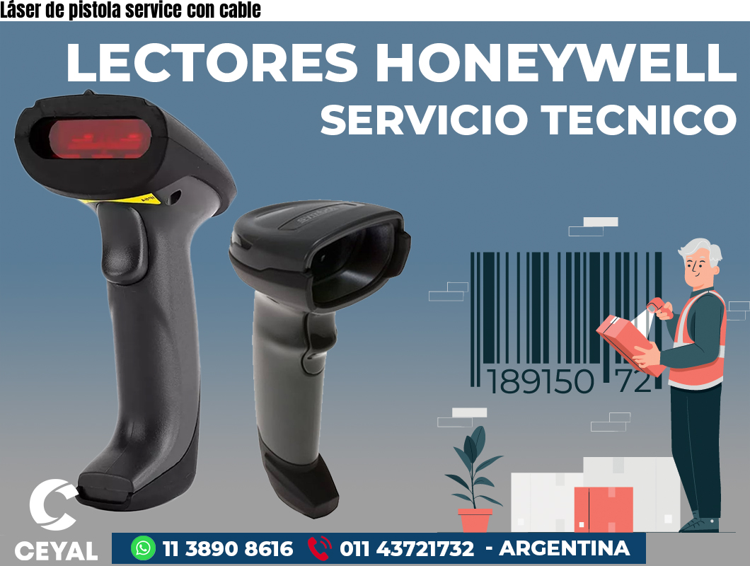 Láser de pistola service con cable