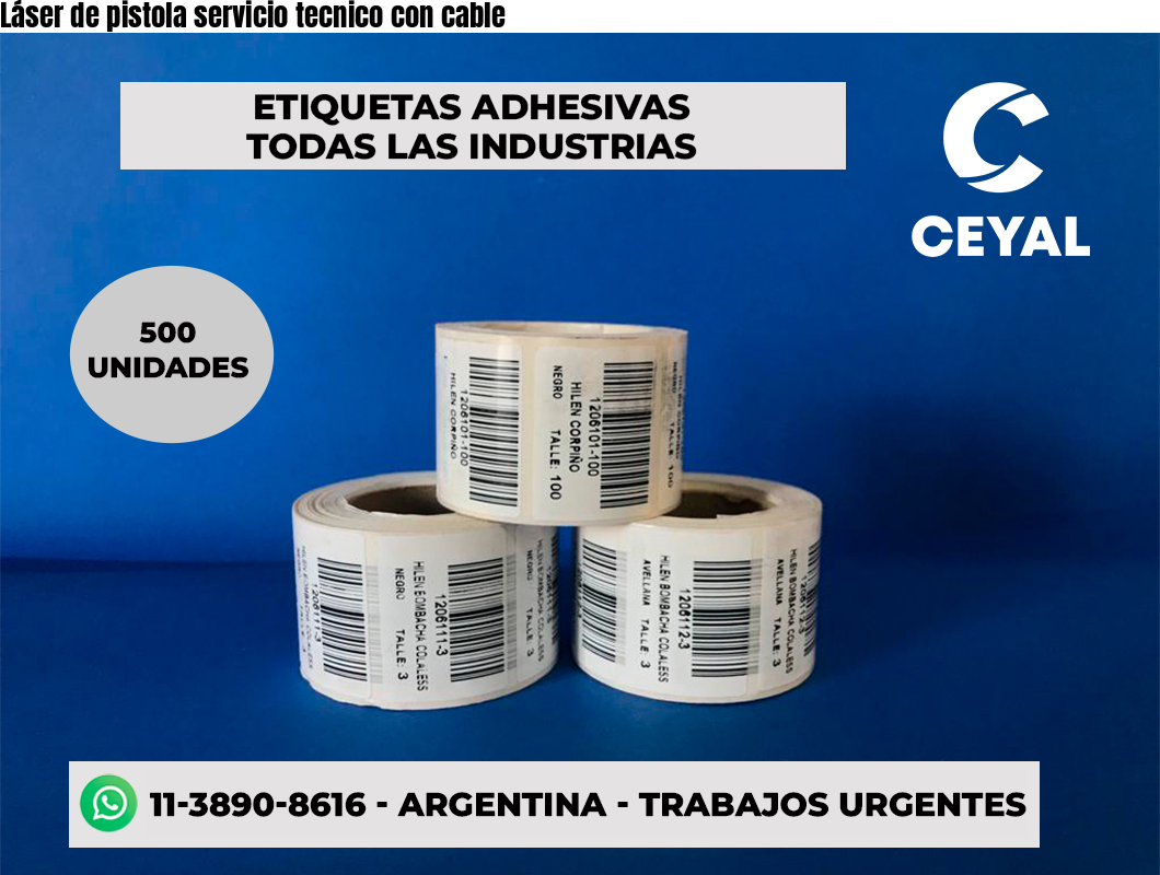 Láser de pistola servicio tecnico con cable