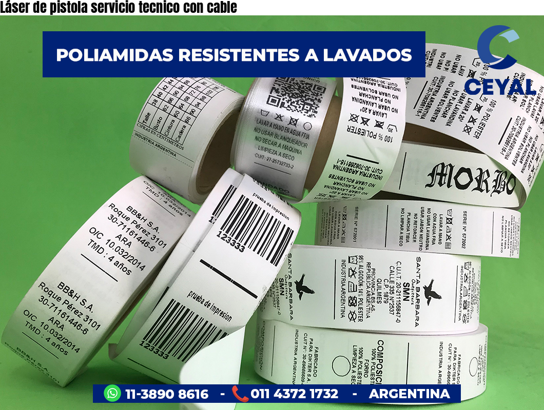 Láser de pistola servicio tecnico con cable