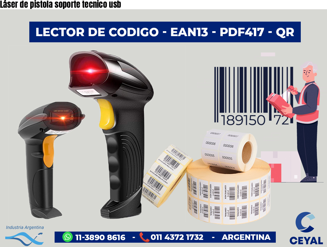 Láser de pistola soporte tecnico usb