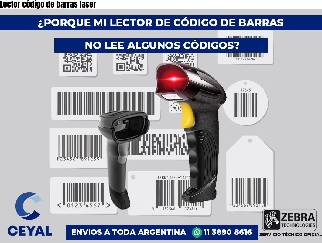 Lector código de barras laser