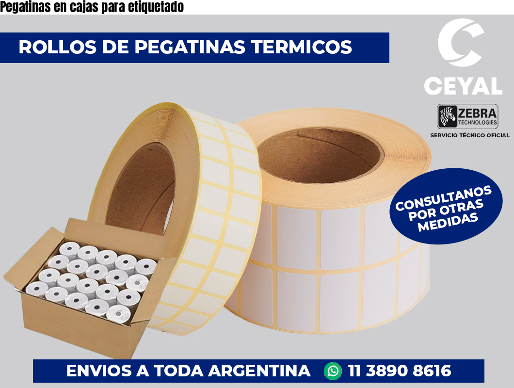 Pegatinas en cajas para etiquetado