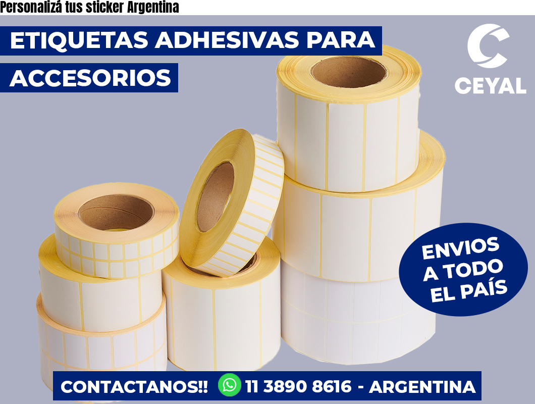 Personalizá tus sticker Argentina