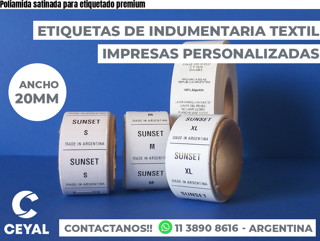 Poliamida satinada para etiquetado premium