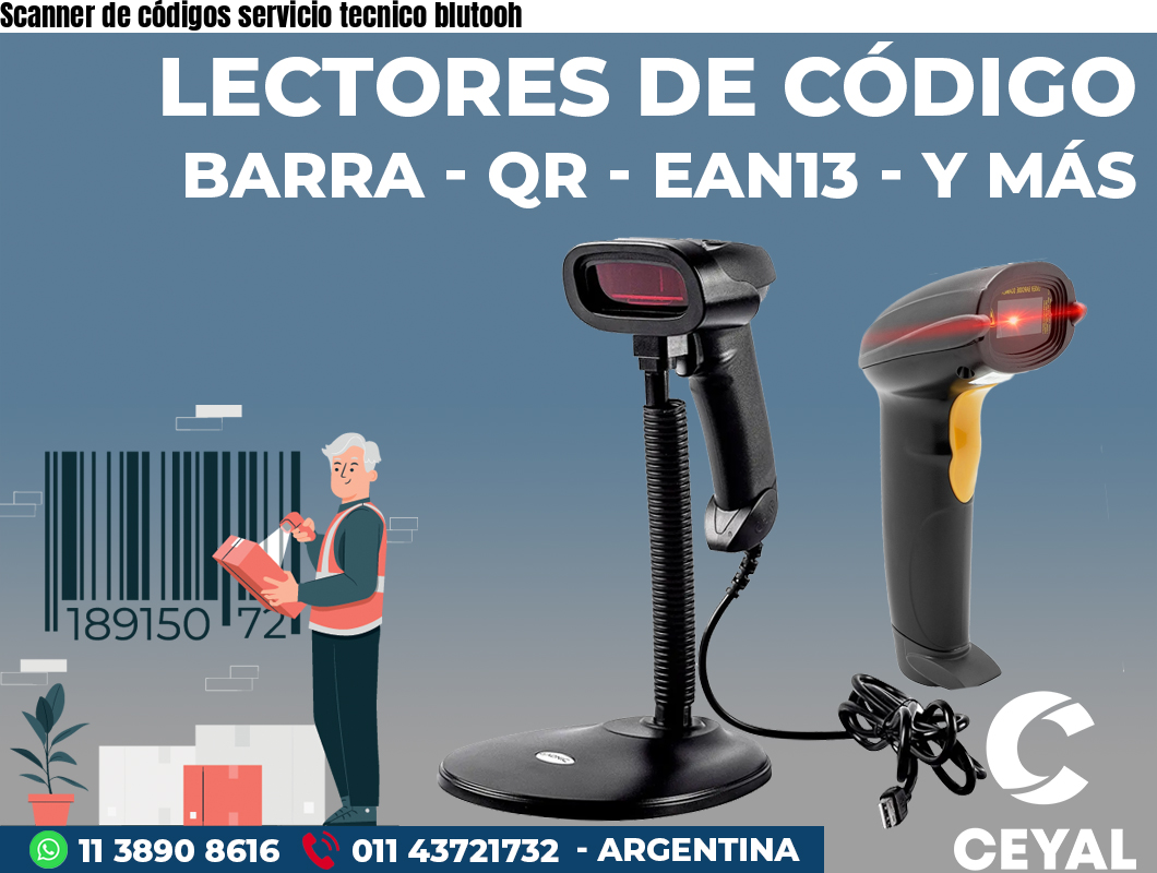 Scanner de códigos servicio tecnico blutooh