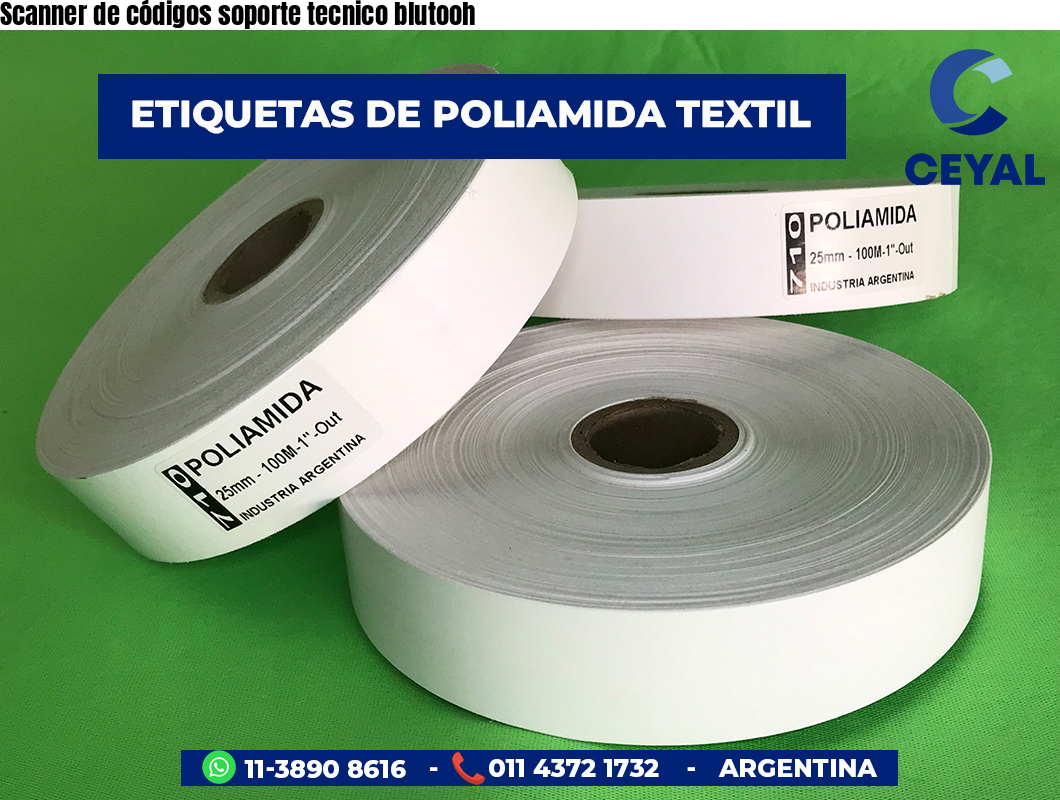 Scanner de códigos soporte tecnico blutooh