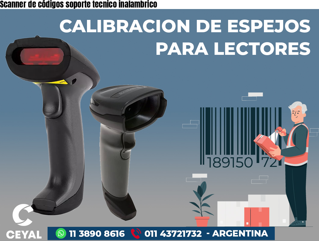 Scanner de códigos soporte tecnico inalambrico