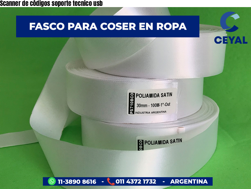Scanner de códigos soporte tecnico usb