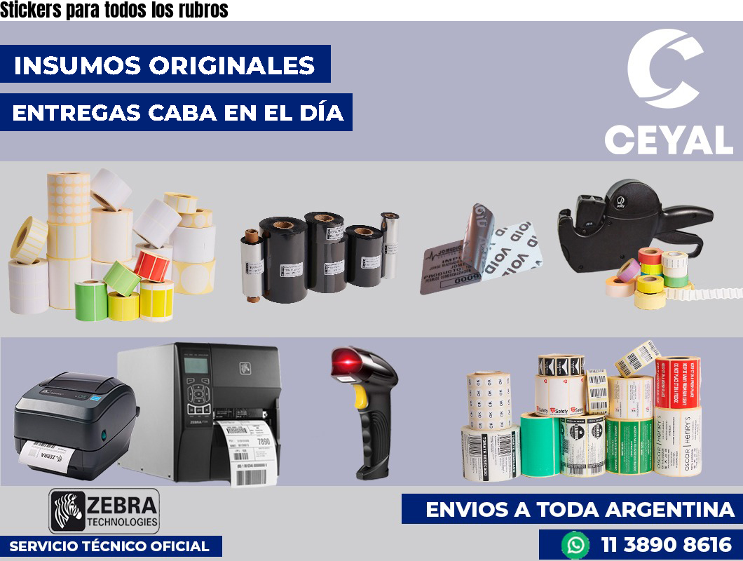 Stickers para todos los rubros