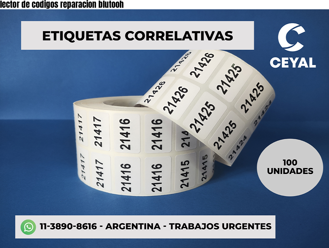 lector de codigos reparacion blutooh