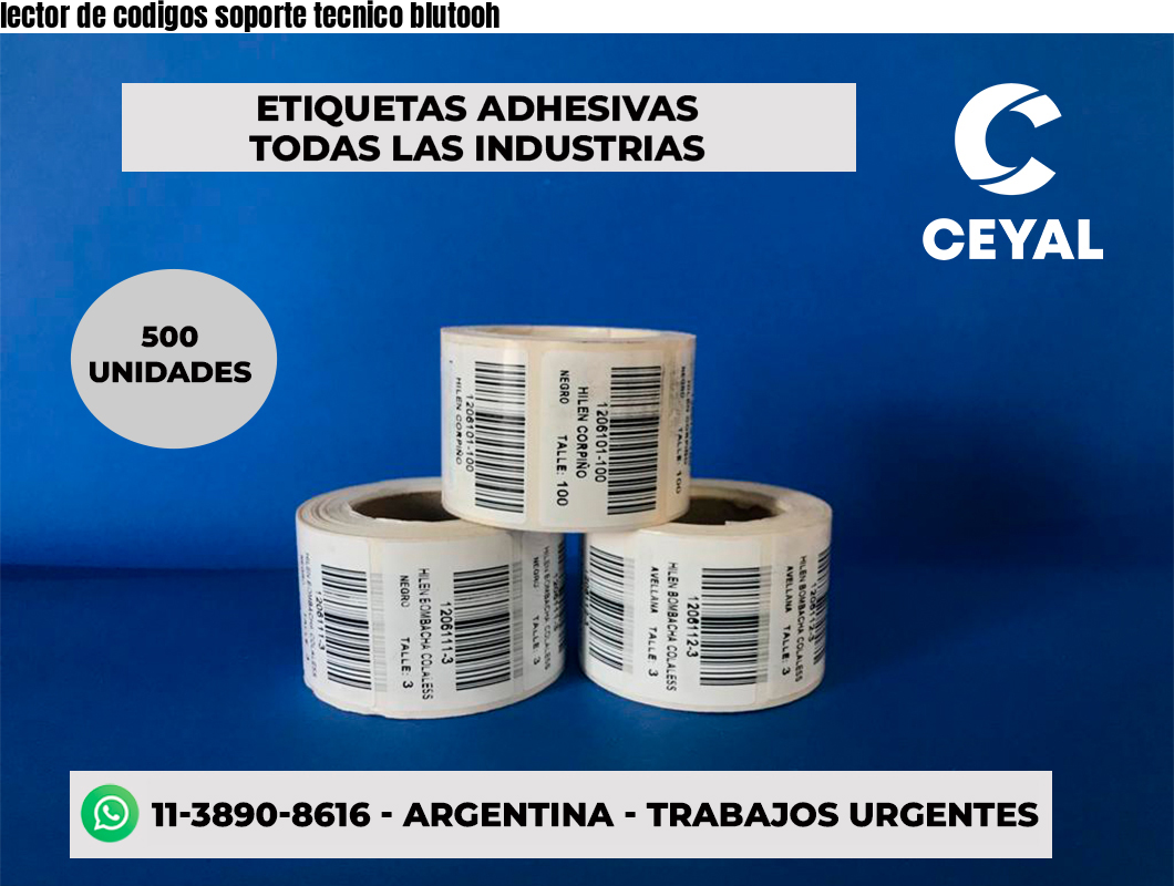 lector de codigos soporte tecnico blutooh
