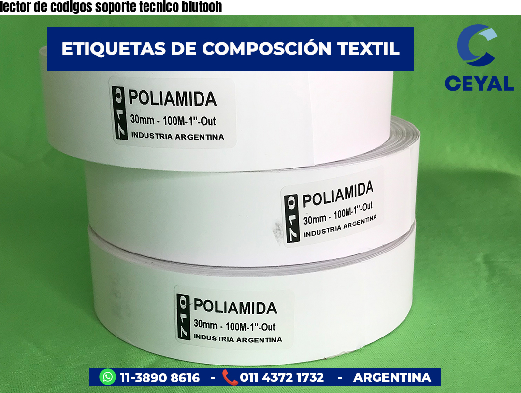 lector de codigos soporte tecnico blutooh