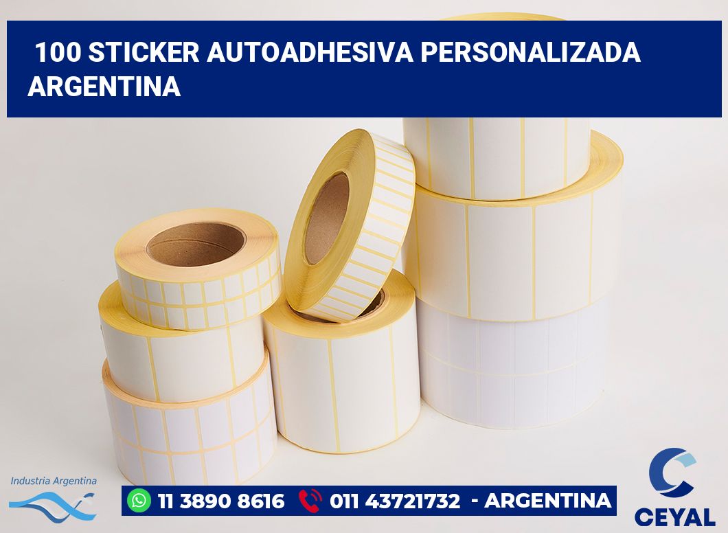 100 Sticker autoadhesiva personalizada argentina