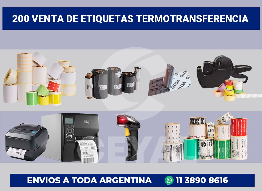 200 Venta de etiquetas termotransferencia