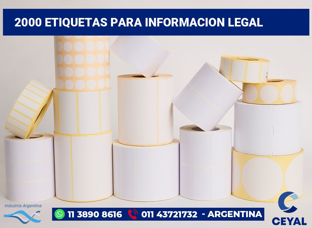 2000 Etiquetas para informacion legal