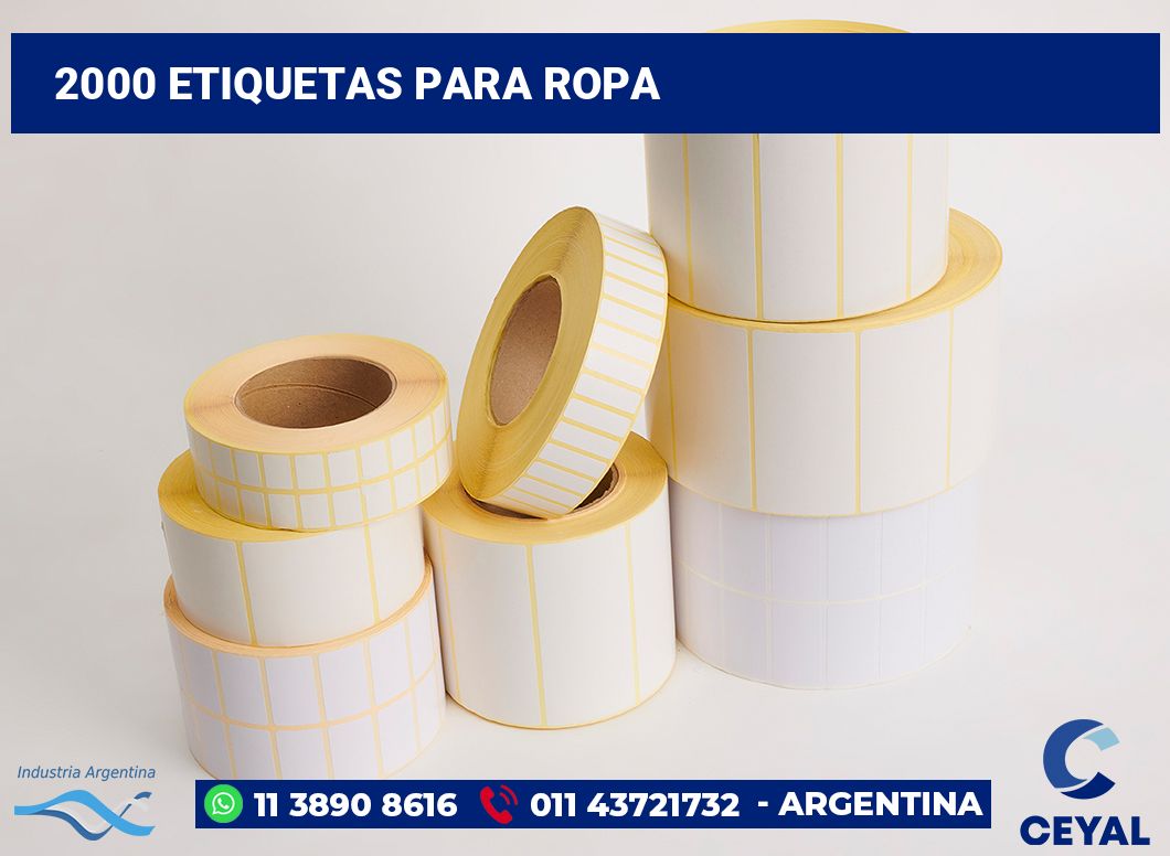 2000 Etiquetas para ropa