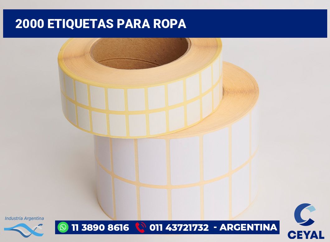 2000 Etiquetas para ropa